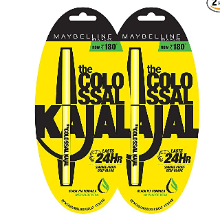 Pack of 2 - Maybelline New York Colossal Kajal, Black,